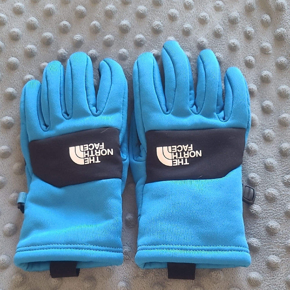 Kids North Face Vibrant Blue Insulated Gloves